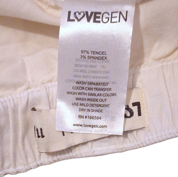 LoveGEN straight leg cargo pants off white NWT size 11 - Picture 11 of 16